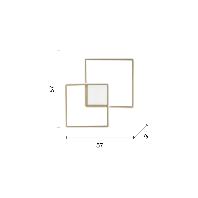 Lampada da soffitto Dowel – Ondaluce - immagine 4