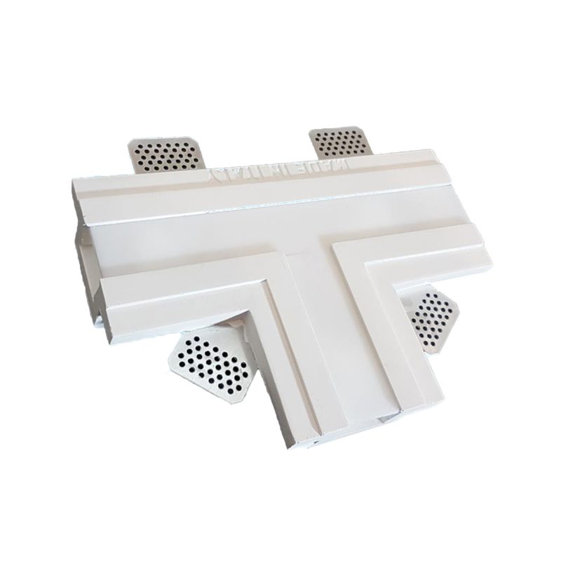 Profilo a T in gesso da incasso per strip led effetto taglio luce a scomparsa Art.3125T