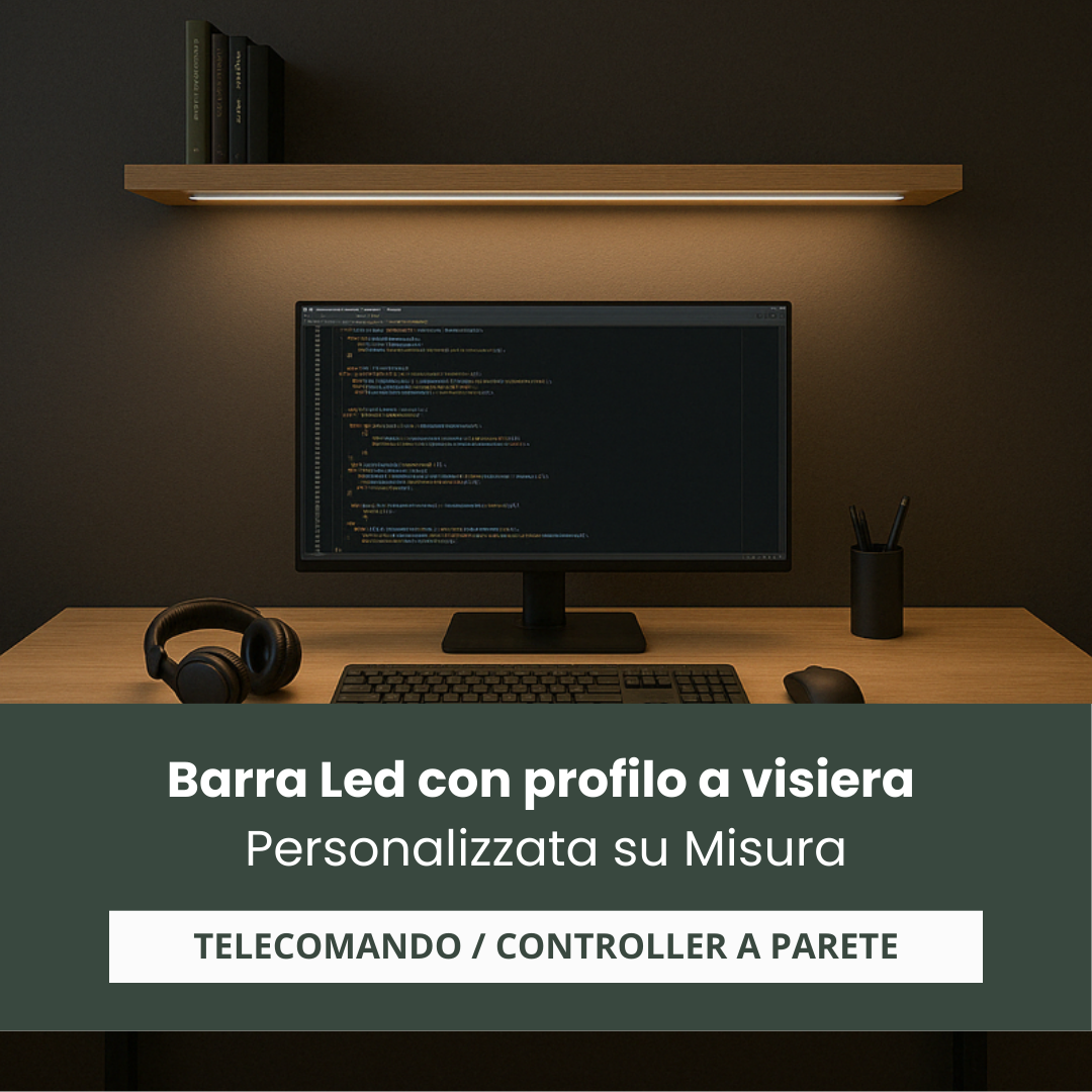 Barra LED profilo a visiera con telecomando con controller – De Sanctis Light & design