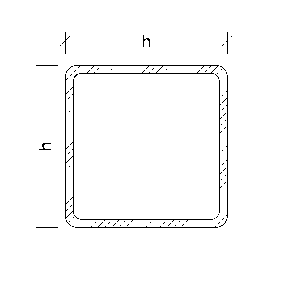 Tubo quadro saldato 120x120x3 mm in acciaio inox Aisi 304 - immagine 2