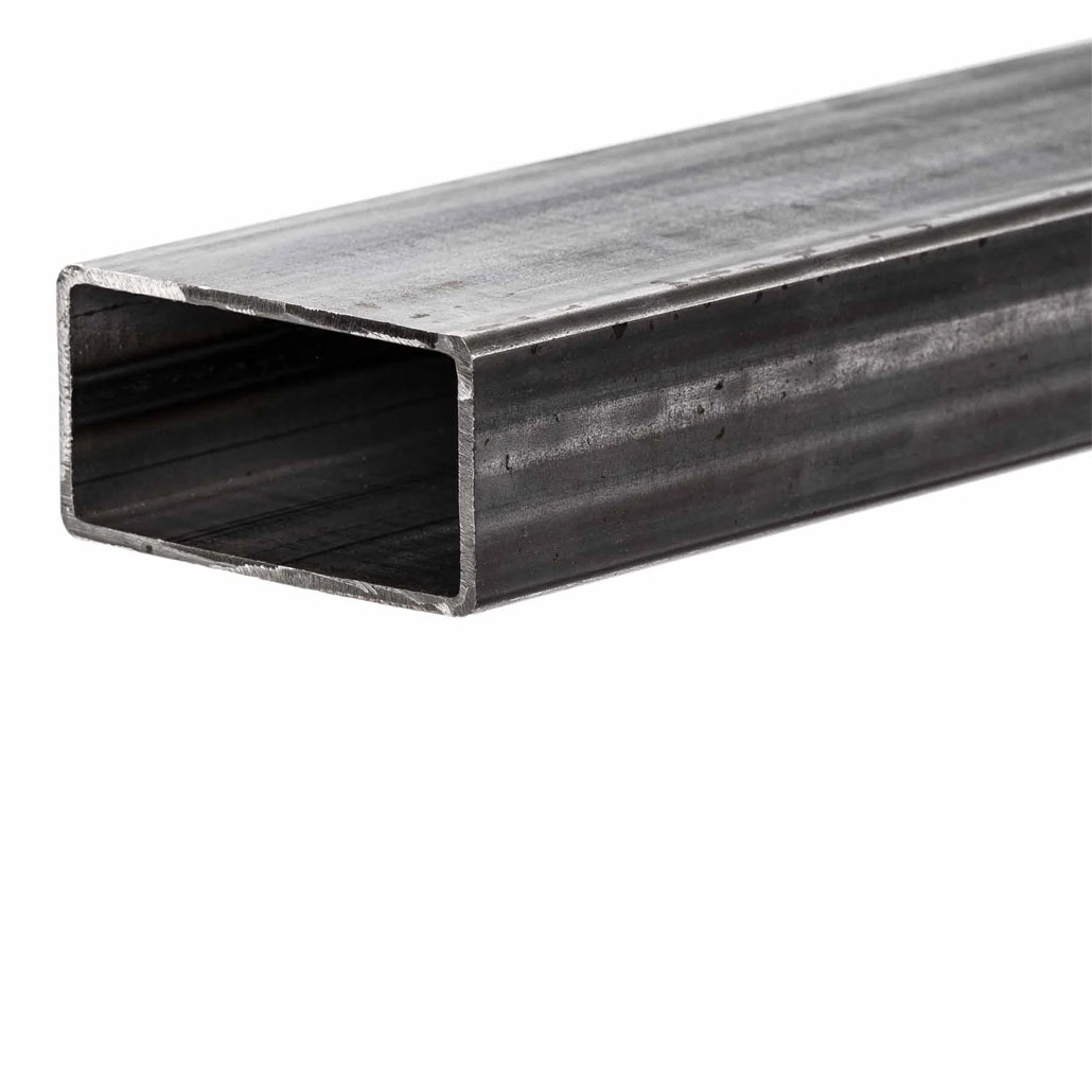Tubo rettangolare nero 180x80x3 mm