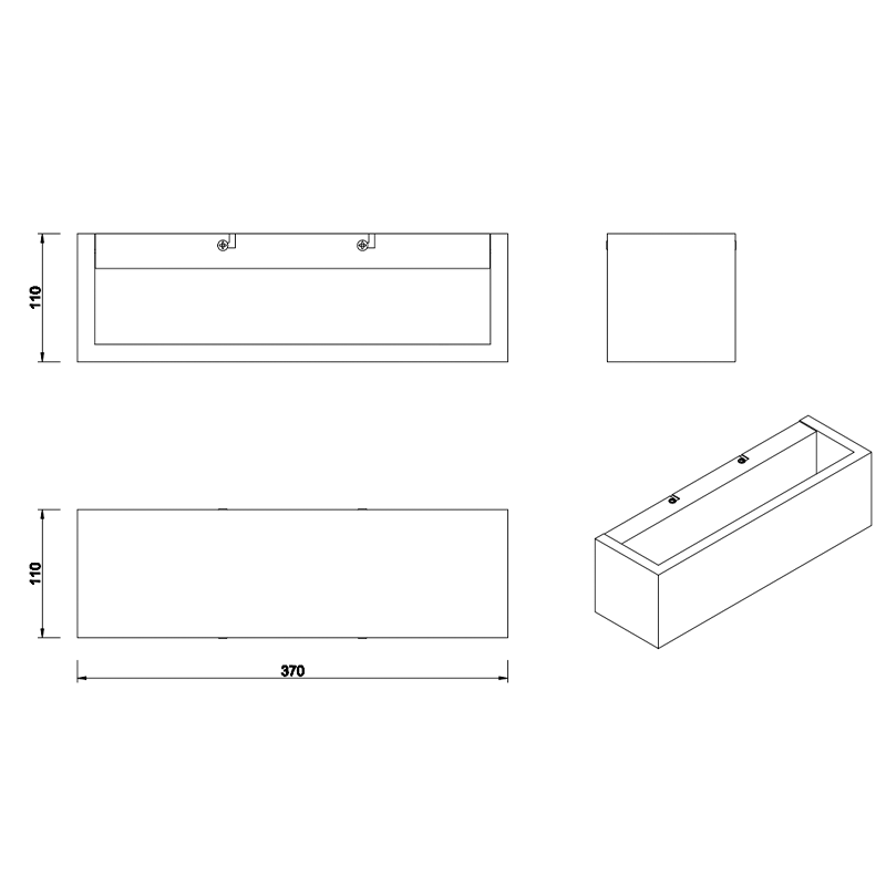 Applique Led Brad rettangolare/cubo in legno bi-emissione dimmerabile tramite interruttore 13,5/4,3W- Trio Lighting - immagine 4