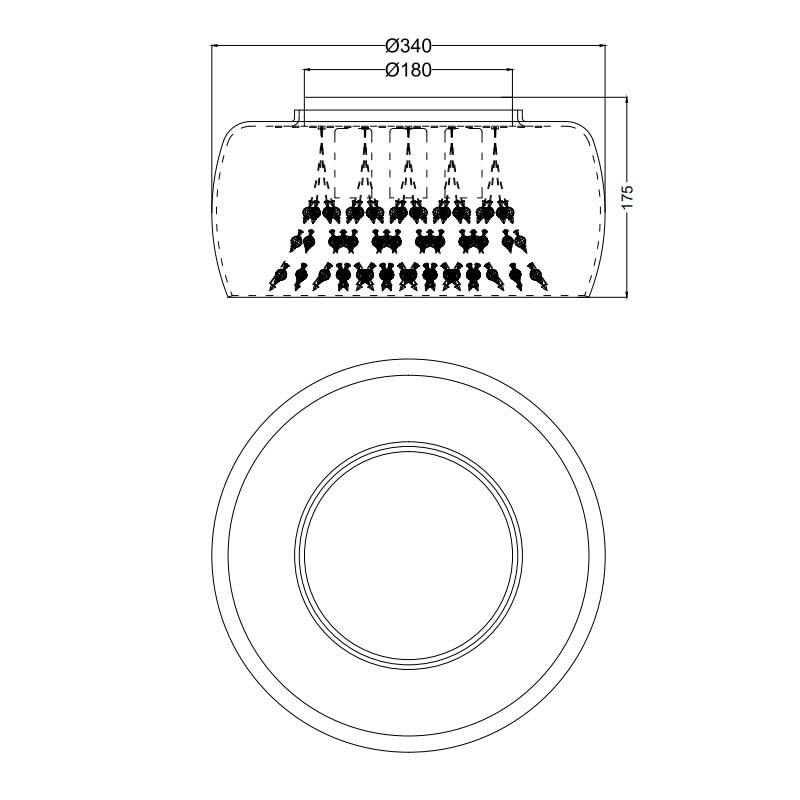 Plafoniera Led in vetro fumé Crystel D. 34/50 cm E14 3/5 lampadine – Trio Lighting - immagine 6
