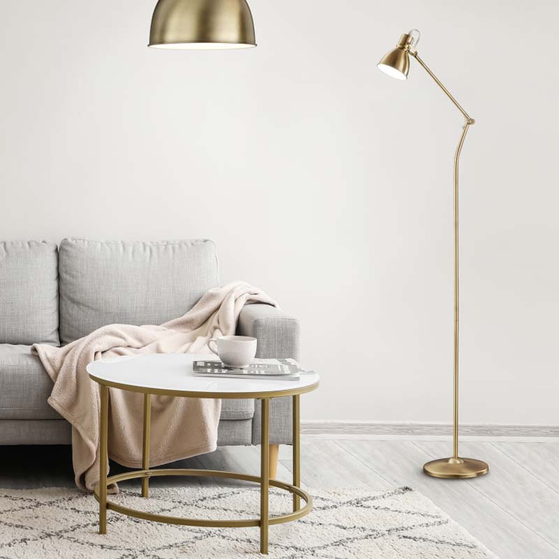 Lampada da terra Led Jasper snodo vintage L. 23cm H. 140cm E14- Trio Lighting