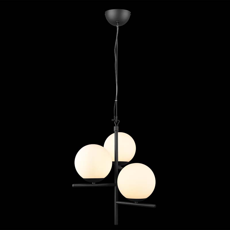 Lampada a sospensione Led Pure con 3 sfere in vetro D. 40cm E14- Trio Lighting - immagine 5