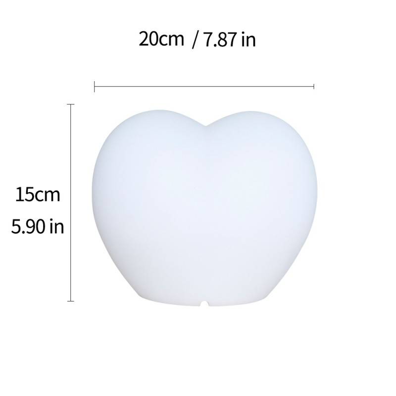 Lampada LED decorativa a forma di cuore ricaricabile 1w IP65 20cm RGBW – De Sanctis Light & Design - immagine 7