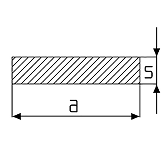 Ferro piatto liscio zincato sezione 30x6mm - immagine 2