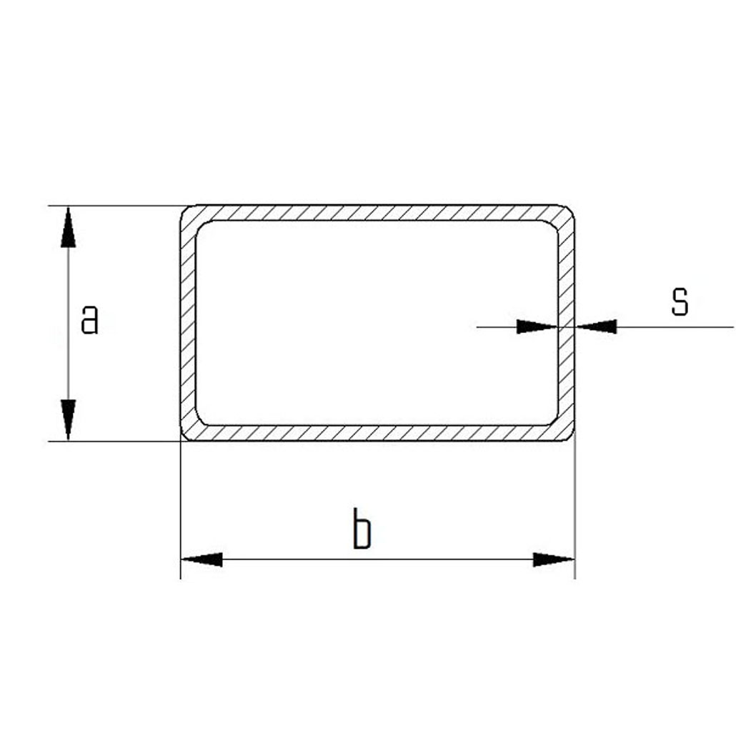Tubo rettangolare saldato zincato 100x40x2 mm in qualità Sendzimir - immagine 2