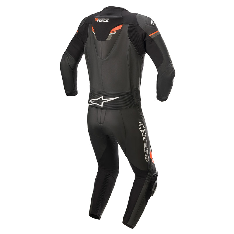 Tuta Pelle Divisibile ALPINESTARS GP FORCE CHASER NERO/ROSSO FLUO - immagine 2